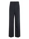 Erika Cavallini High-waisted Pinstripe Trousers With Back Belt Detail