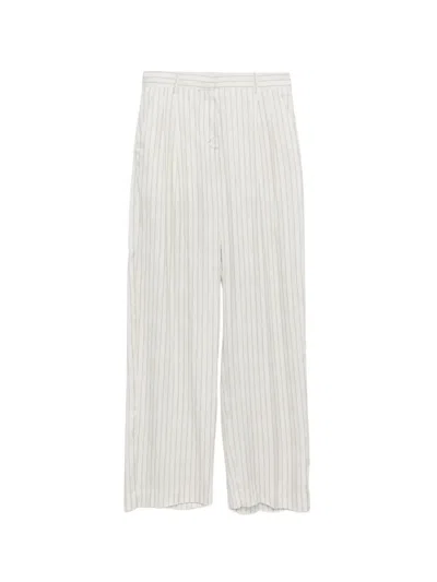 Erika Cavallini Pinstripe-pattern Pleated Trousers In Neutral