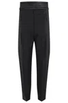 Erika Cavallini Pleated Balloon Pants With Satin Waistband In Black