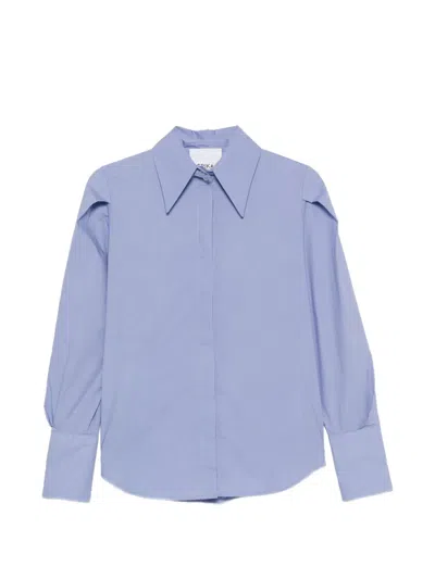 Erika Cavallini Pleated-shoulder Shirt In Multi