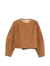 Erika Cavallini Press-stud Jacket In Brown