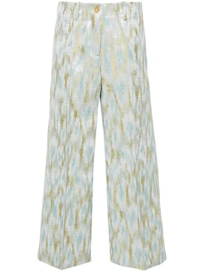 ERIKA CAVALLINI ERIKA CAVALLINI PRINTED CROPPED TROUSERS
