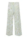 Erika Cavallini Wide-leg Cropped Trousers In Multicolour