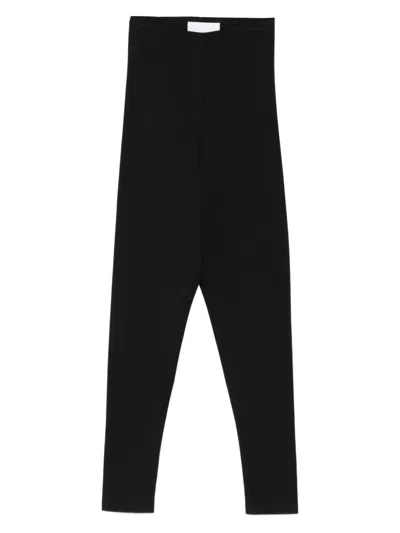 Erika Cavallini Ribbed Leggings In Black