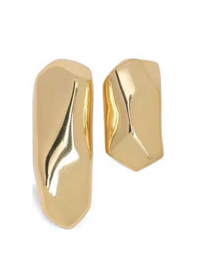 Erika Cavallini Sculptural-effect Earrings In Gold