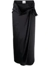 Erika Cavallini Semi-couture Black Loryan Long Skirt In Black