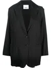 Erika Cavallini Semi-couture Black Single Breasted Blazer In Black