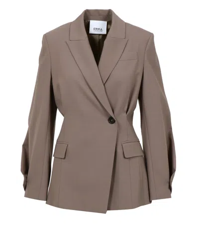 Erika Cavallini Semi Couture Jackets Beige In Brown