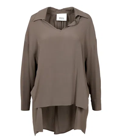 Erika Cavallini Semi Couture Shirts Beige In Brown