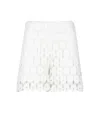 Erika Cavallini High-waist Crochet-knit Shorts In White