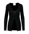 Erika Cavallini Long-sleeved Sweater In Black