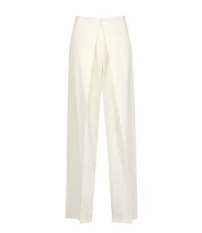 Erika Cavallini Semi Couture Trousers Cream In White
