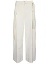 Erika Cavallini Semi-couture White Amelia Trousers In White