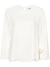 Erika Cavallini Semi-couture White Cady Texture Blouse