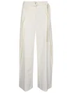 Erika Cavallini Semi-couture White Amelia Trousers In White
