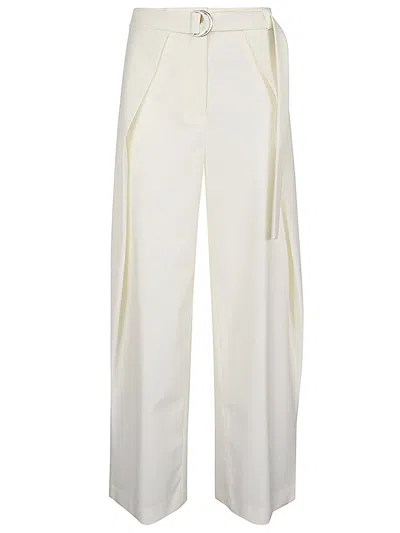 Erika Cavallini Semi-couture Women's Trousers In White