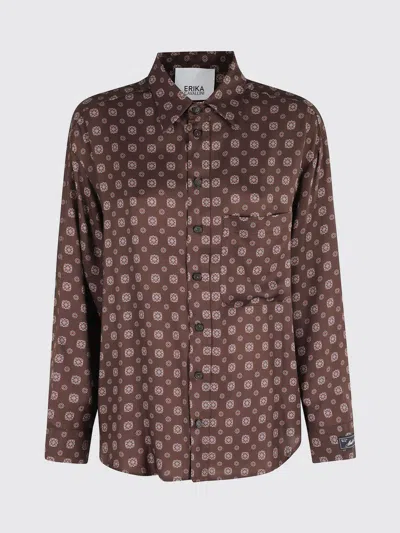ERIKA CAVALLINI SHIRT ERIKA CAVALLINI WOMAN COLOR BROWN,H68714032