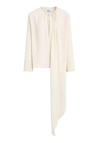 Erika Cavallini Shirt Kaia  Asymmetric Panel In Neutral