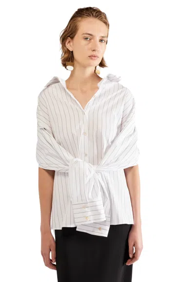 Erika Cavallini Shirt Woman  Stripped In White