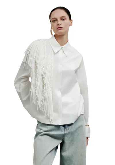 Erika Cavallini Shirts Jace Woman  Frange In White