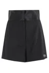Erika Cavallini Wool Blend Shorts In Black