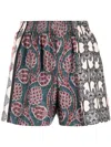 Erika Cavallini Silk Graphic-print Shorts