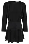 Erika Cavallini Tiered-skirt Mini Dress In Black
