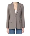 Erika Cavallini Single-breasted Jacket In Taupe Colour In Gray