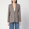 Erika Cavallini Single-breasted Jacket In Taupe Colour