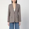 Erika Cavallini Single-breasted Jacket In Taupe Colour
