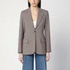 Erika Cavallini Single-breasted Jacket In Taupe Colour