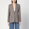 Erika Cavallini Single-breasted Jacket In Taupe Colour In Brown