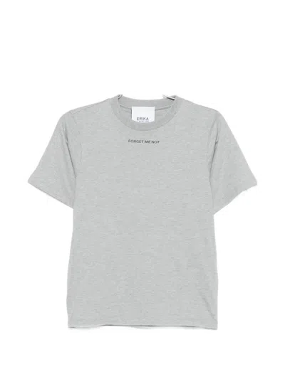 Erika Cavallini Slogan-print T-shirt In Gray