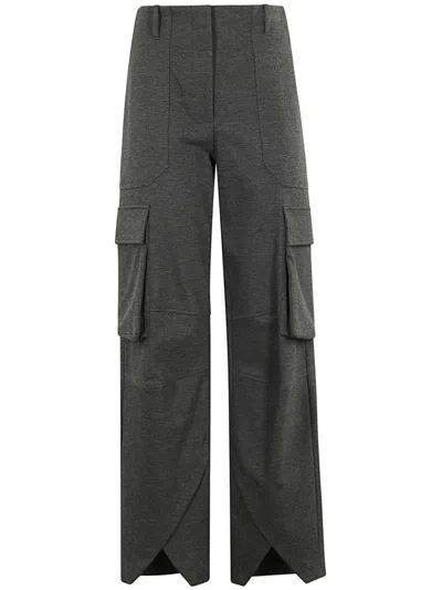 ERIKA CAVALLINI SPLIT-HEM STRAIGHT PANTS