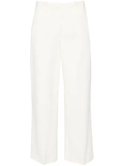 Erika Cavallini Wide-leg Trousers In White