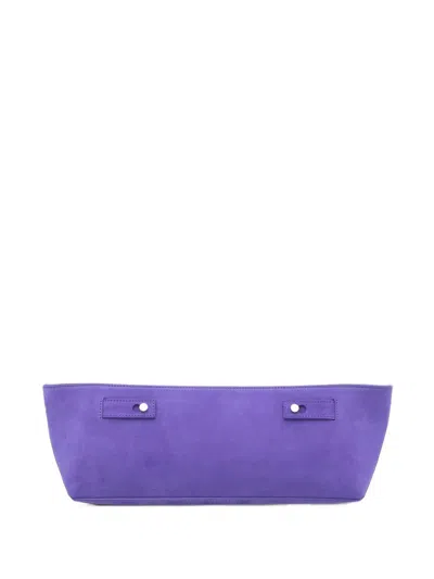 Erika Cavallini Suede Clutch Bag In Purple