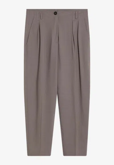 Erika Cavallini Talitha Straight-leg Pants In Taupe