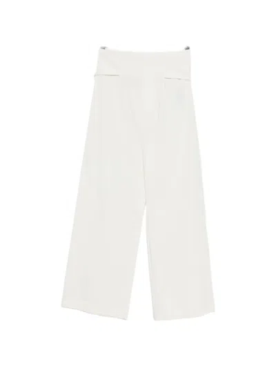 Erika Cavallini Ti-detail Trousers In White
