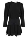 Erika Cavallini Tiered-skirt Mini Dress In Black