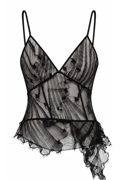Erika Cavallini Top Crystal  In Black