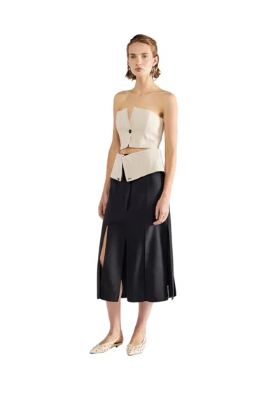 Erika Cavallini Top Woman  A Bustino In Ivory