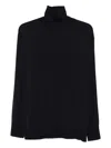 Erika Cavallini Turtleneck Wool Sweater In Black