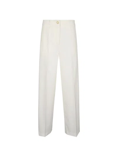 Erika Cavallini Twill Trousers In White