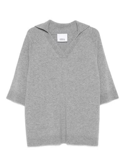 Erika Cavallini V-neck Sweater In Gray