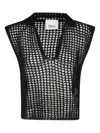 Erika Cavallini V-neck Vest In Black