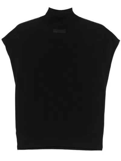 Erika Cavallini Virgin Wool Top In Black