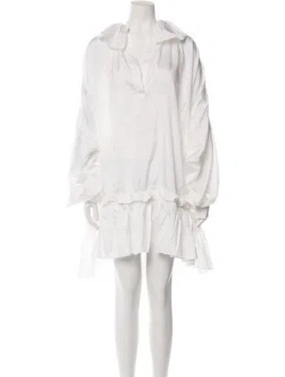 Pre-owned Erika Cavallini V-neck Mini Dress In Multicolor