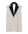 Erika Cavallini Linen Waistcoat With Open Back In White