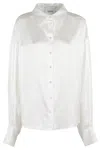 Erika Cavallini Elsa Button-up Silk Shirt In White