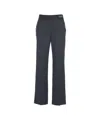 Erika Cavallini Wide-leg Trousers With Fluid Cut And Elastic Waistband In Blue